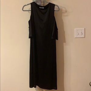 Black cold shoulder dress